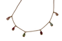 Collier en or jaune avec tourmaline et diamant