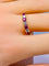 60 Demi-alliance en or jaune 18 carats, rubis et diamants 58 Facettes AB739