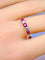 60 Demi-alliance en or jaune 18 carats, rubis et diamants 58 Facettes AB739