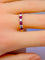 60 Demi-alliance en or jaune 18 carats, rubis et diamants 58 Facettes AB739