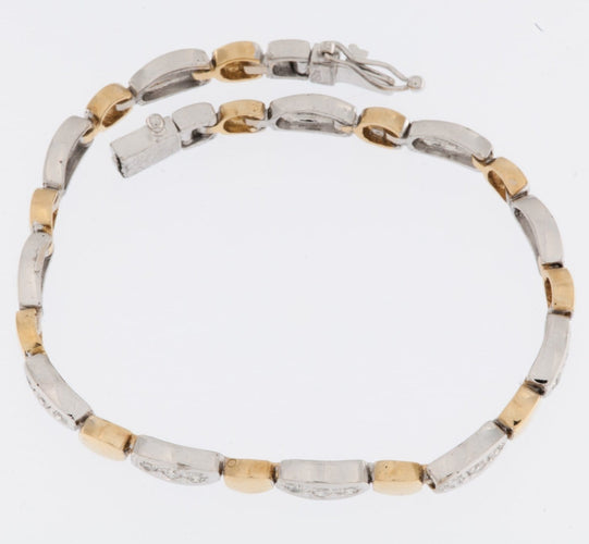 Bracelet français contemporain en or 18 carats et diamants 58 Facettes BR1521