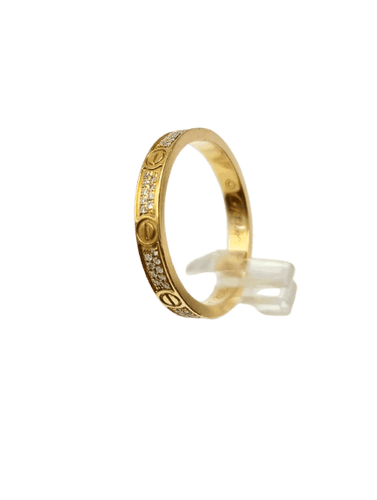 49 Cartier Love - Bague mini modèle en or rose et diamants 58 Facettes 320/411
