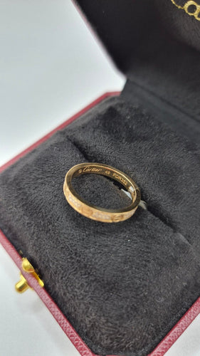 49 Cartier Love - Bague mini modèle en or rose et diamants 58 Facettes 320/411