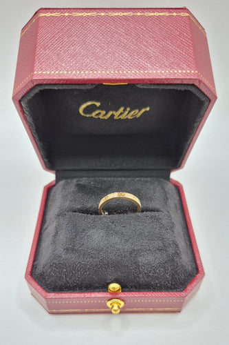 49 Cartier Love - Bague mini modèle en or rose et diamants 58 Facettes 320/411