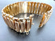 Bracelet Art déco large et souple en or jaune 18 carats 58 Facettes BR1539D