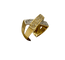 Bague croisée bicolore en or blanc et jaune avec diamants