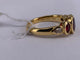 53 Bague Trinity en or jaune avec rubis et diamants 58 Facettes BA 62