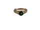 52 Bague vintage en or jaune avec émeraude serti clos et diamants 58 Facettes BA 640