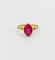 43 Bague antique en or 18k et rubis synthétique 58 Facettes A07673