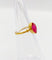 43 Bague antique en or 18k et rubis synthétique 58 Facettes A07673