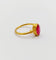 43 Bague antique en or 18k et rubis synthétique 58 Facettes A07673
