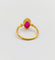 43 Bague antique en or 18k et rubis synthétique 58 Facettes A07673