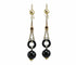 Art déco - Boucles d'oreilles en or, onyx et diamants 58 Facettes 3838