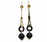 Art déco - Boucles d'oreilles en or, onyx et diamants 58 Facettes 3838