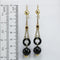 Art déco - Boucles d'oreilles en or, onyx et diamants 58 Facettes 3838