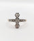 54 Bague marquise antique en or 18K, platine et diamants 58 Facettes A07637