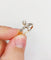 54 Bague marquise antique en or 18K, platine et diamants 58 Facettes A07637