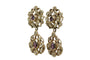 Parure ancienne - Collier et boucles d'oreilles en or, diamants et rubis 58 Facettes 3844
