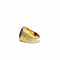 51 Bague chevalière en or jaune avec camée vert et diamants 58 Facettes 50486