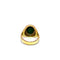 51 Bague chevalière en or jaune avec camée vert et diamants 58 Facettes 50486
