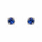 Boucles d'oreilles puces en or blanc et saphirs 58 Facettes 5284021CN