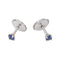 Boucles d'oreilles puces en or blanc et saphirs 58 Facettes 5284021CN
