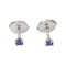 Boucles d'oreilles puces en or blanc et saphirs 58 Facettes 5284021CN