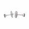 Boucles d'oreilles puces en or blanc et saphirs 58 Facettes 5284021CN