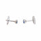 Boucles d'oreilles puces en or blanc et saphirs 58 Facettes 5284021CN