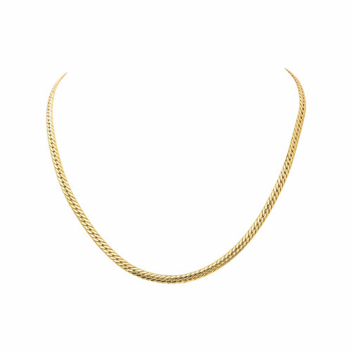 Collier maille anglaise en or jaune 58 Facettes 5448725CN