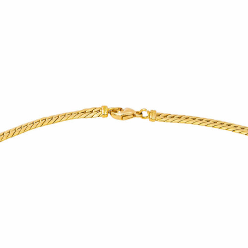Collier maille anglaise en or jaune 58 Facettes 5448725CN