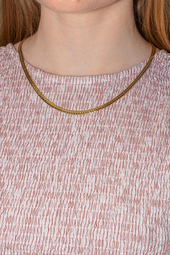 Collier maille anglaise en or jaune 58 Facettes 5448725CN
