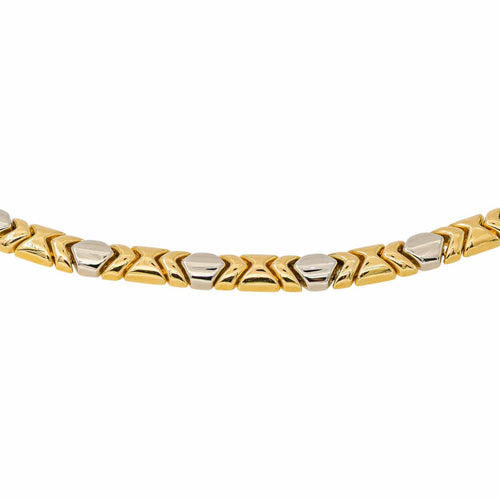 Collier géométrique en or jaune et or blanc 58 Facettes 5568995CN