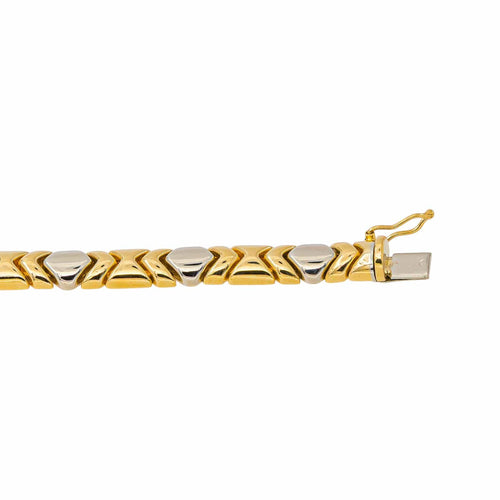 Collier géométrique en or jaune et or blanc 58 Facettes 5568995CN