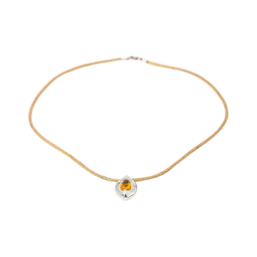 Piaget - Collier pendentif en or blanc, citrine et diamants 58 Facettes 5576243CN