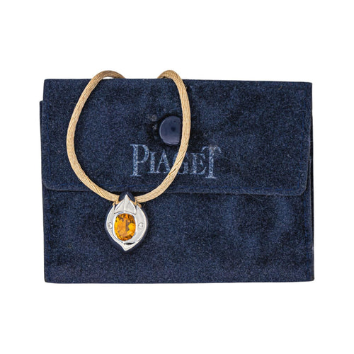 Piaget - Collier pendentif en or blanc, citrine et diamants 58 Facettes 5576243CN