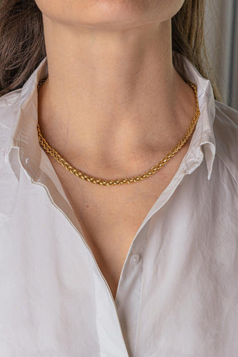 Collier maille tressée en or jaune 58 Facettes 5712976CN