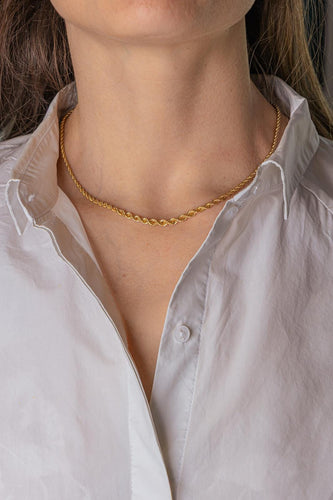Collier maille corde en or jaune 58 Facettes 5713248CN