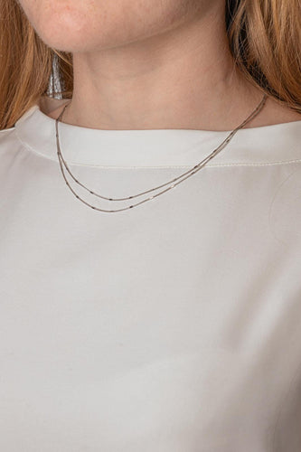 Collier en or blanc 58 Facettes 5713888CN