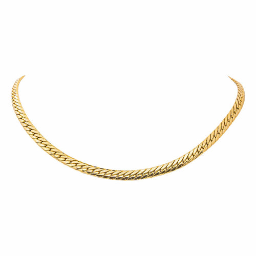 Collier maille gourmette en or jaune 58 Facettes 5728721CN