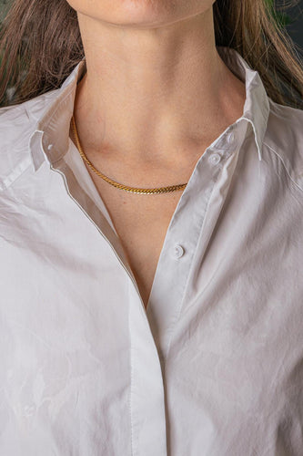 Collier maille gourmette en or jaune 58 Facettes 5728721CN