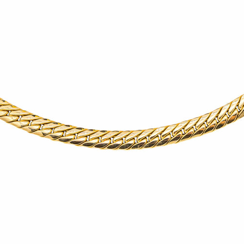 Collier maille gourmette en or jaune 58 Facettes 5728721CN