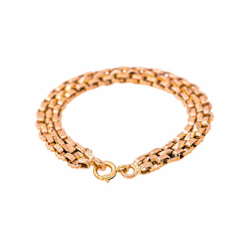 Bracelet maille tank en or rose 58 Facettes 5741955CN
