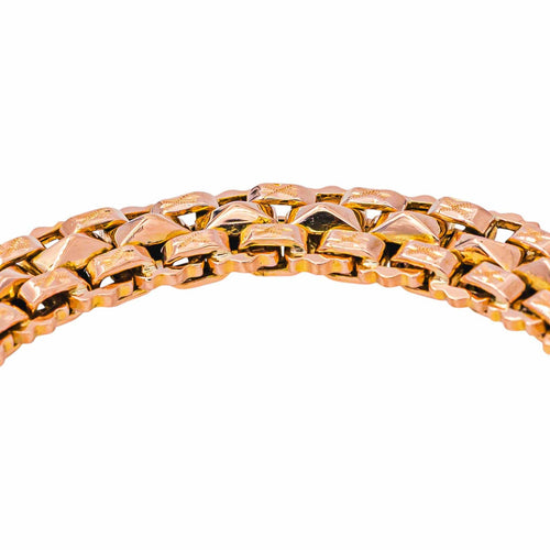 Bracelet maille tank en or rose 58 Facettes 5741955CN