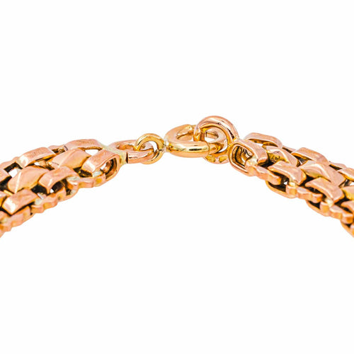 Bracelet maille tank en or rose 58 Facettes 5741955CN