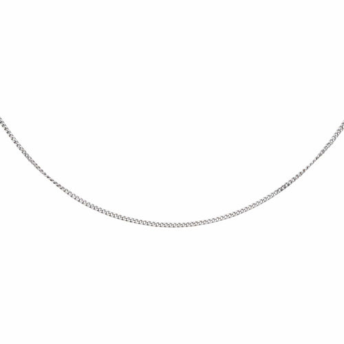 Collier maille gourmette en or blanc 58 Facettes 5751910CN