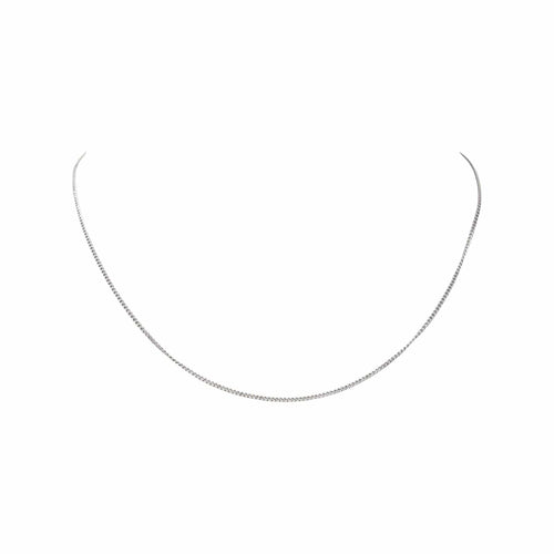 Collier maille gourmette en or blanc 58 Facettes 5751910CN