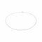 Collier maille gourmette en or blanc 58 Facettes 5751910CN