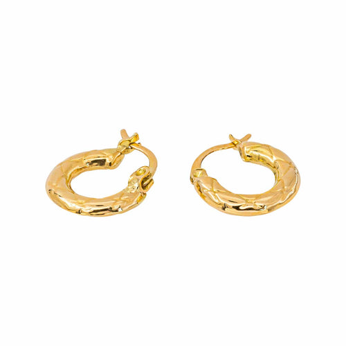 Boucles d'oreilles créoles en or jaune 18 carats 58 Facettes 5766021CN