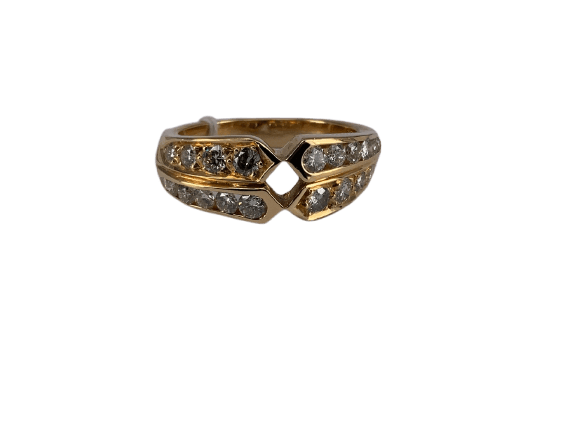 51.5 Bague en V en or jaune et diamants 58 Facettes BA 755